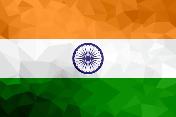 Bandera Poligonal India Mosaico Fondo Moderno Diseño Geométrico — Foto de Stock