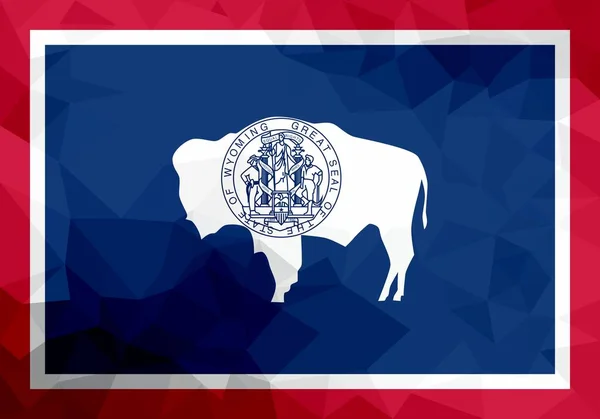 Bandiera Poligonale Del Wyoming Mosaico Sfondo Moderno Design Geometrico — Foto Stock