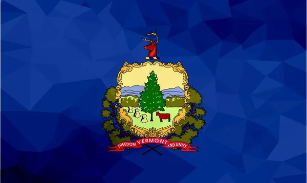 Bandera Poligonal Vermont Mosaico Fondo Moderno Diseño Geométrico —  Fotos de Stock