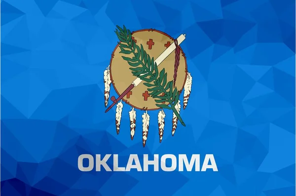 Bandiera Poligonale Dell Oklahoma Mosaico Sfondo Moderno Design Geometrico — Foto Stock