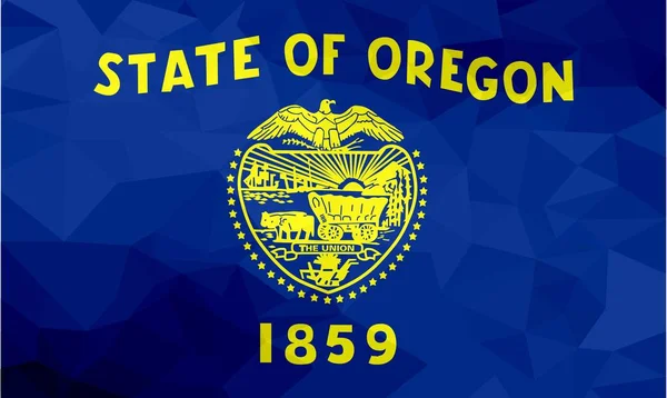 Bandiera Poligonale Dell Oregon Mosaico Sfondo Moderno Design Geometrico — Foto Stock