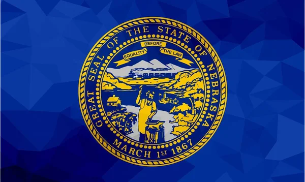 Bandeira Poligonal Nebraska Mosaico Moderno Fundo Desenho Geométrico — Fotografia de Stock