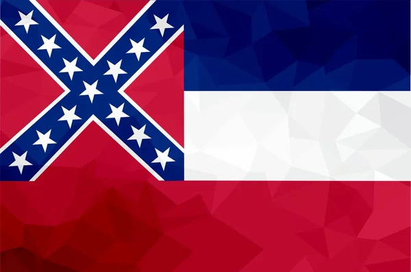 Mississippi Veelhoekige Vlag Mozaïek Moderne Achtergrond Geometrisch Ontwerp — Stockfoto