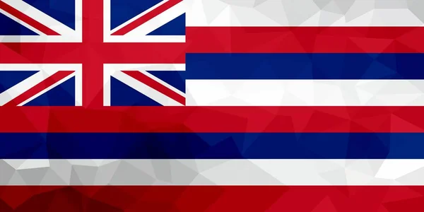 Hawaii Polygonal Flagga Mosaic Moderna Bakgrund Geometriska Design — Stockfoto