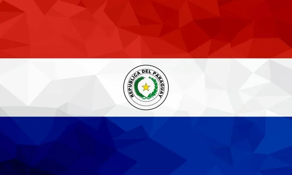 Paraguay Veelhoekige Vlag Mozaïek Moderne Achtergrond Geometrisch Ontwerp — Stockfoto