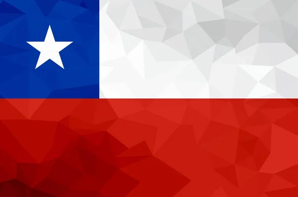 Chile Polygonal Flagga Mosaic Moderna Bakgrund Geometriska Design — Stockfoto