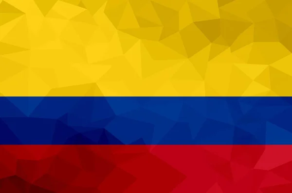 Колумбийский Многоугольный Флаг Мозаика Современного Фона Геометрический Дизайн — стоковое фото