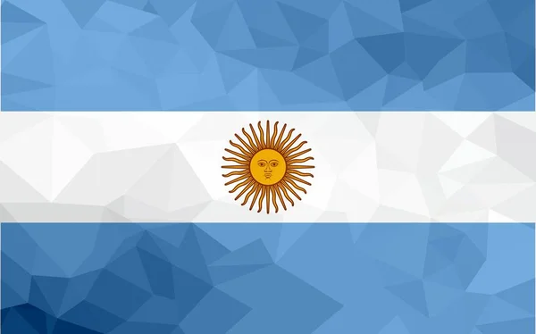 Πολυγωνικό Σημαία Της Αργεντινής Μωσαϊκά Σύγχρονη Φόντο Γεωμετρικό Σχέδιο — Φωτογραφία Αρχείου