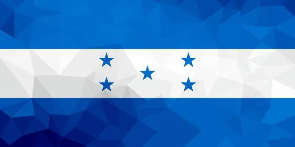 Honduras Polygonal Flagga Mosaic Moderna Bakgrund Geometriska Design — Stockfoto