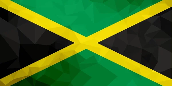 Jamaica Veelhoekige Vlag Mozaïek Moderne Achtergrond Geometrisch Ontwerp — Stockfoto