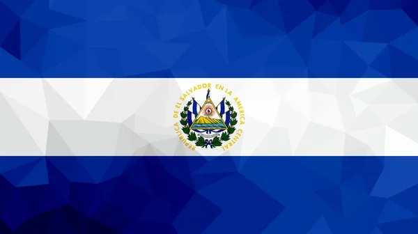 Salvador Polygonale Flagge Mosaik Modernen Hintergrund Geometrisches Design — Stockfoto