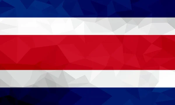 Costa Rica Veelhoekige Vlag Mozaïek Moderne Achtergrond Geometrisch Ontwerp — Stockfoto