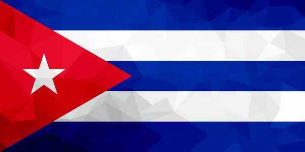 Bandera Poligonal Cuba Mosaico Fondo Moderno Diseño Geométrico — Foto de Stock