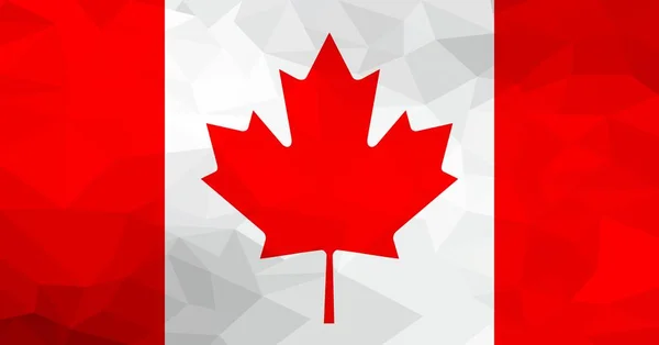 Canada Polygonal Flag Mosaic Modern Background Geometric Design — Stock Photo, Image