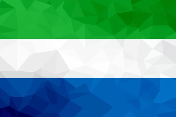 Veelhoekige Vlag Van Sierra Leone Mozaïek Moderne Achtergrond Geometrisch Ontwerp — Stockfoto