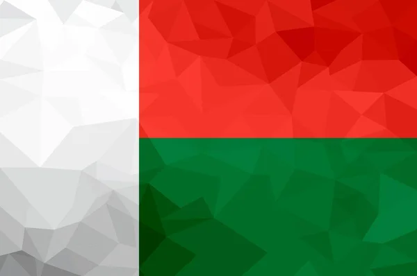 Madagascar Polygonal Flag Mosaic Modern Background Geometric Design — Stock Photo, Image