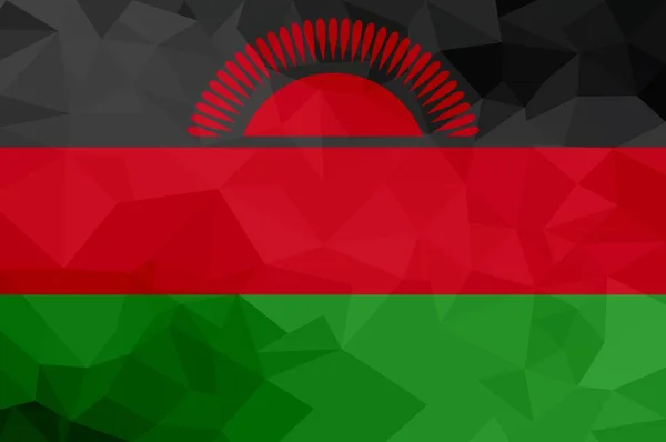 Bandera Poligonal Malawi Mosaico Fondo Moderno Diseño Geométrico — Foto de Stock