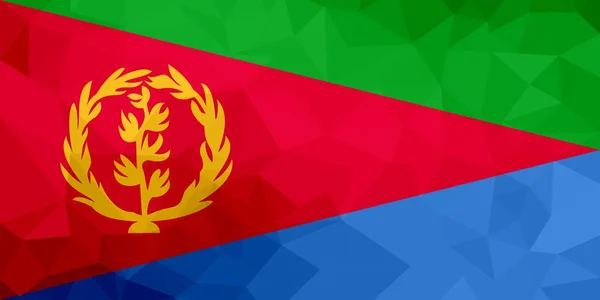 Bandera Poligonal Eritrea Mosaico Fondo Moderno Diseño Geométrico — Foto de Stock