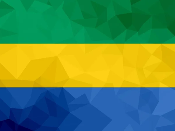Gabon Polygonal Flag Mosaic Modern Background Geometric Design — Stock Photo, Image