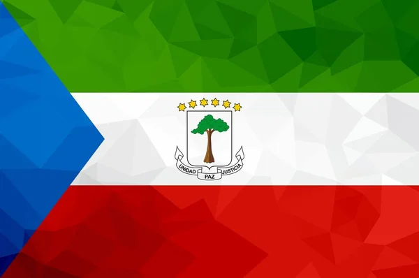 Полигональный Флаг Экваториальной Гвины Мозаика Современного Фона Геометрический Дизайн — стоковое фото