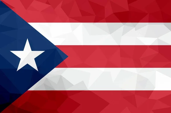 Puerto Rico Polygonal Flagga Mosaic Moderna Bakgrund Geometriska Design — Stockfoto