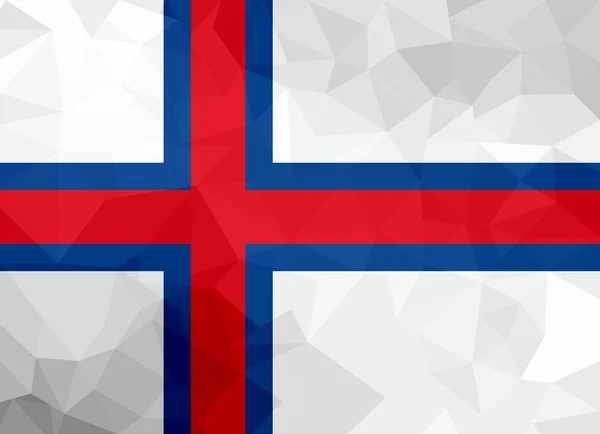 Färöarna Polygonal Flagga Mosaic Moderna Bakgrund Geometriska Design — Stockfoto