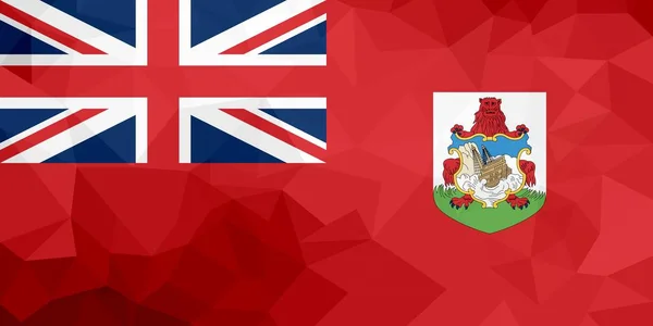 Bandeira Poligonal Das Bermudas Mosaico Moderno Fundo Desenho Geométrico — Fotografia de Stock