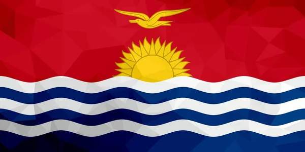 Bandeira Poligonal Kiribati Mosaico Moderno Fundo Desenho Geométrico — Fotografia de Stock