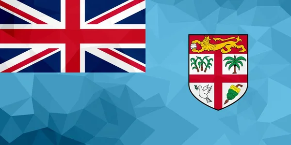 Bandeira Poligonal Das Fiji Mosaico Moderno Fundo Desenho Geométrico — Fotografia de Stock