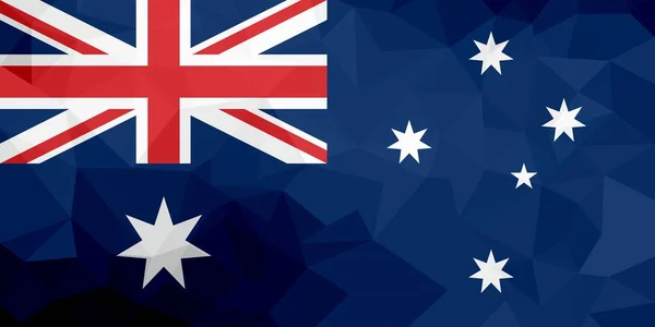 Bandeira Poligonal Austrália Mosaico Moderno Fundo Desenho Geométrico — Fotografia de Stock