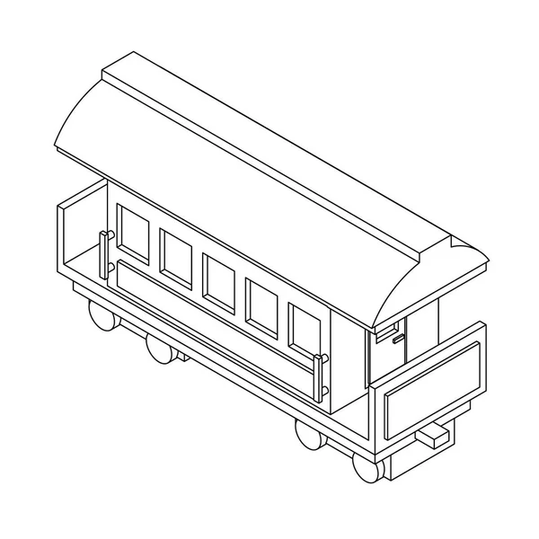 Isometrie Passagier Treinwagon — Stockvector