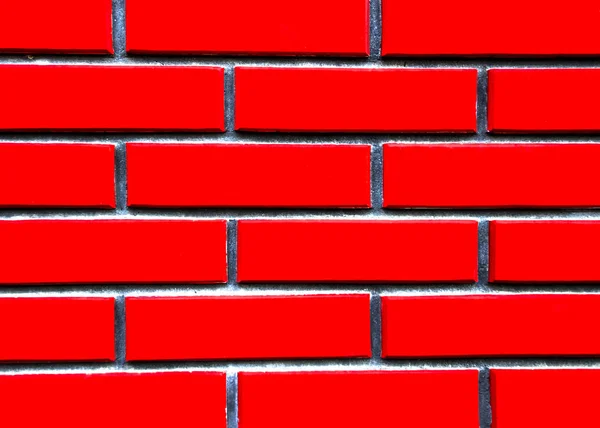 Background texture red brick wall with a gray solution — Stock Photo, Image