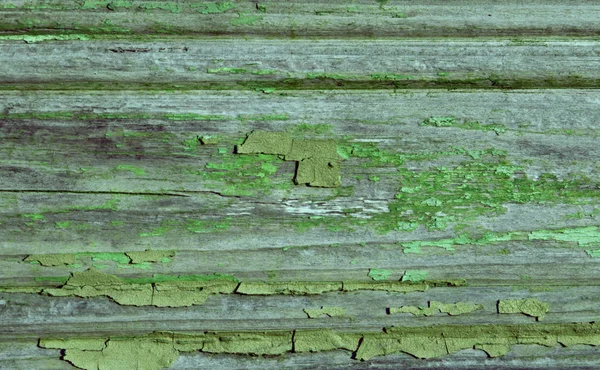 Fondo textura verde pared envejecido agrietado pintura — Foto de Stock