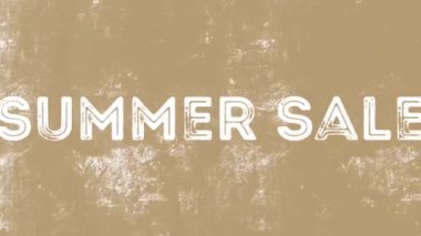 Moda ve çağdaş kullanım için grunge stucco desen ya da film tahıl biçimi fikri ile arkaplan değişimi üzerine yaz indirimi kelimesi