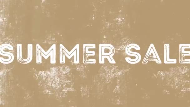 Summer Sale Word Glitch Blink Changing Background Grunge Stucco Texture — Stock Video