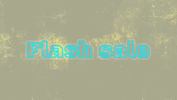 Flash Sale Word Glitch Blink Changing Background Grunge Stucco Texture — Stock Video