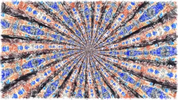 Arco Iris Colorido Lapso Tiempo Pintura Estilo Ilustración Abstracto Fondo — Vídeos de Stock