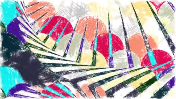 Arco Íris Colorido Time Lapse Pintura Estilo Ilustração Abstrato Fundo — Vídeo de Stock