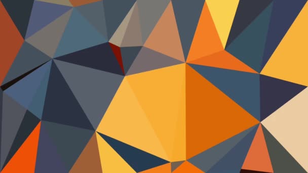 Nízký Polygonový Ilustrační Stop Motion Crystal Vlna Generující Šedé Oranžové — Stock video