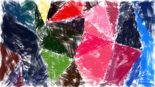 Tęcza Kolorowy Czas Lapse Malarstwo Styl Ilustracja Abstrakcyjne Tło — Wideo stockowe
