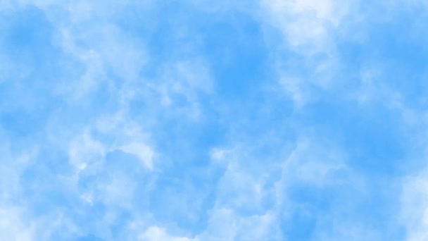 青の背景に白い煙のイラストとストップモーションスタイルの映像 — ストック動画