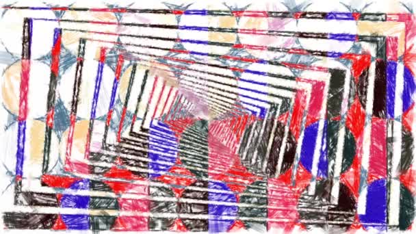 Arco Íris Colorido Time Lapse Pintura Estilo Ilustração Abstrato Fundo — Vídeo de Stock