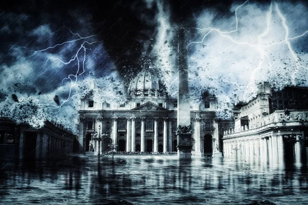 Apocalypse Vatican Destroyed Ruins — Stock Photo, Image