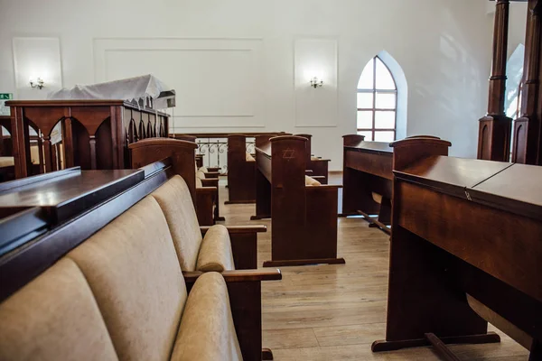 Interieur van de Joodse synagoge binnen Kaloega — Stockfoto