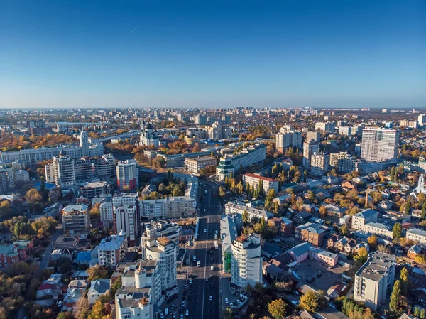 Panorama Flygfoto över Voronezh staden ovanifrån, drone foto — Stockfoto