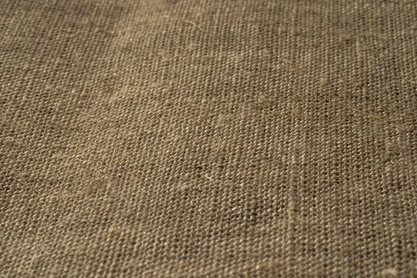 Fabric texture close up, rough brown canvas background, macro shot — Stock Photo, Image