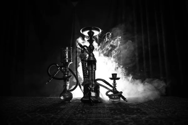 Carvão Quente Hookah Shisha Tigela Fazendo Nuvens Vapor Interior Arábia — Fotografia de Stock