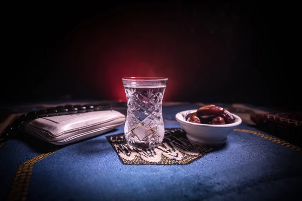 Wody Daty Iftar Jest Wieczorny Posiłek Zobacz Ozdoba Ramadan Kareem — Zdjęcie stockowe