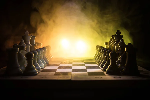 Schaken Bordspel Concept Van Bedrijfsideeën Concurrentie Strategie Ideeën Concep Chess — Stockfoto