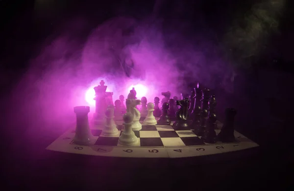 Концепция Шахматных Настольных Игр Бизнес Идей Конкуренции Стратегических Идей Шахматные — стоковое фото